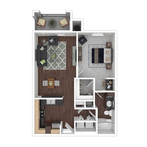 a floor plan of our studio apartment at riviera palms